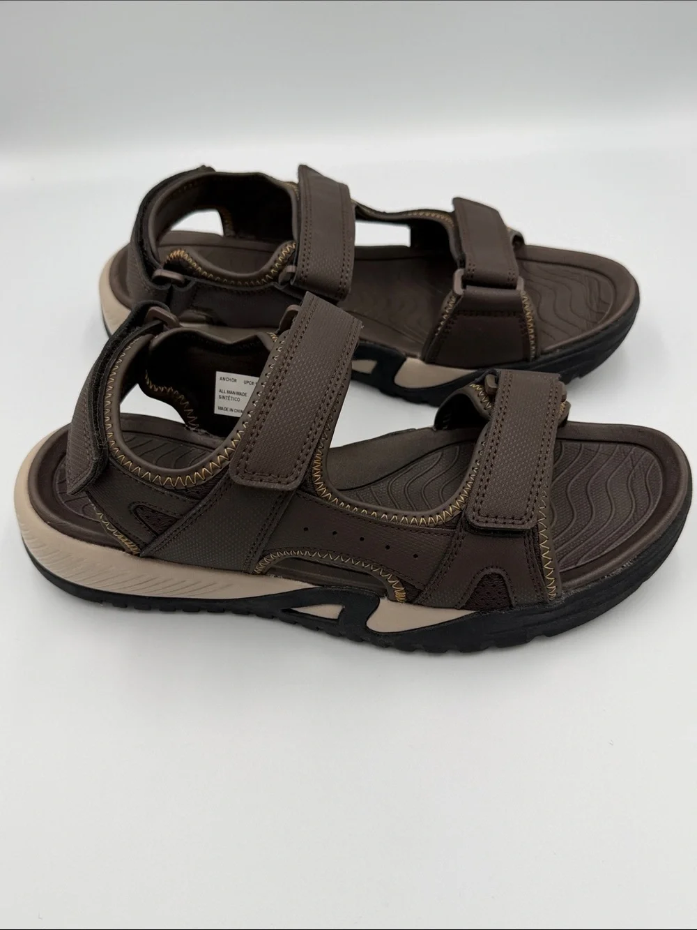 NWT Eddie Bauer Anchor Brown Sport Sandals Men’s Size 9M  Comfort Outdoor Hiking